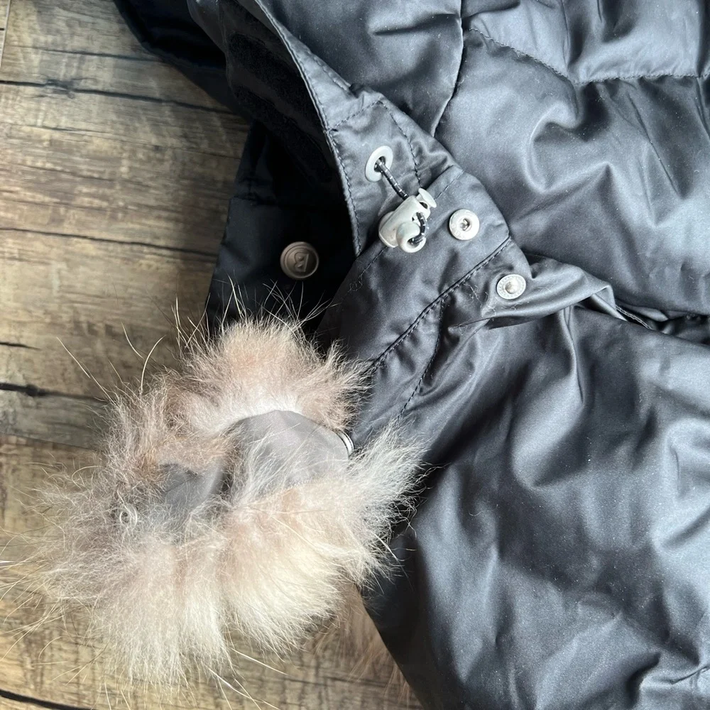 Bogner Fire Ice Down Puffer Ski Jacket Coat Fur Hood Black M/L 12 - Picture 8 of 14